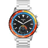Just in Case Metalen armband voor Fossil Q Crewmaster Hybrid - Silver