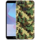 Huawei Y6 2018 Hoesje Pixel Camouflage Green
