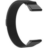 Just in Case Garmin Fenix 5S / Fenix 5S Plus Milanees armband - Zwart