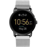 Just in Case Milanees armband voor Fossil Q Wander - Silver
