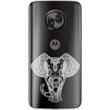 Motorola Moto X4 Hoesje Elephant Mandala White