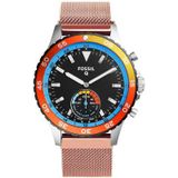 Just in Case Milanees armband voor Fossil Q Crewmaster Hybrid - Rose Gold