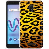 Wiko Jerry 3 Hoesje Luipaard Goud Zwart