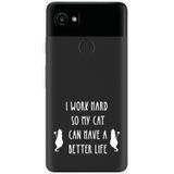 Pixel 2 XL Hoesje Royalty Cat - wit