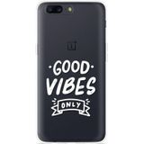 OnePlus 5 Hoesje Good Vibes wit