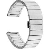 Just in Case Chain Metalen Watchband voor Fossil Q Modern Hybrid - Silver