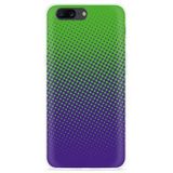 OnePlus 5 Hoesje lime paarse cirkels