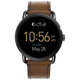 Just in Case Lederen armband voor Fossil Q Wander - Brown