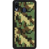 Huawei Y6 2019 Hardcase hoesje Pixel Camouflage Green