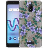Wiko Jerry 3 Hoesje Purple Flowers