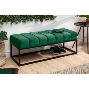 Petit Beaute - Eettafelbank - Smaragdgroen - Fluweel - Zwart Frame