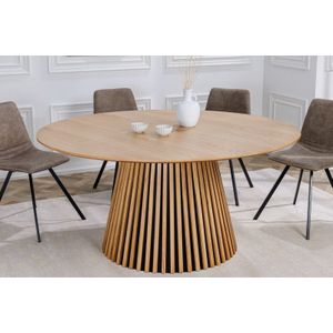 VALHALLA WOOD - Ronde Eettafel - 140cm - Naturel Eiken