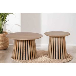 Salontafel set acaciahout 70 en 50 cm