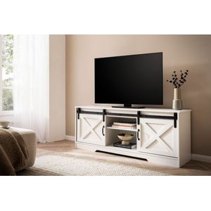 Wit landelijk tv-meubel 150 cm