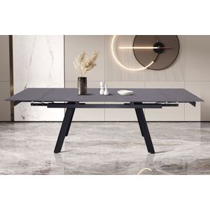 Hera - Uitschuifbare Tafel - Rechthoekig - Steen Zwart - 160-240 cm