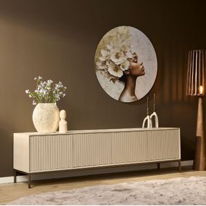 Madison - Tv Meubel - Sand - Mangohout - Metaal - 210 cm