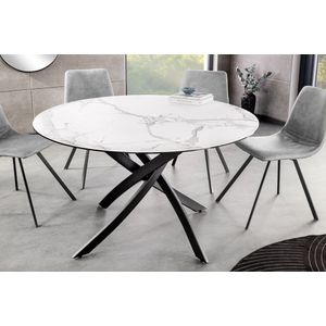 ronde tafel wit keramiek 120 cm