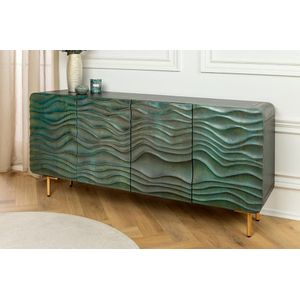 WAVE - Dressoir - Turquoise - Mangohout - 160cm
