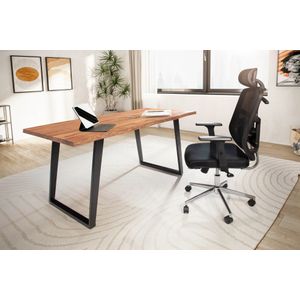 Bureau acaciahout 140 cm schuine poten