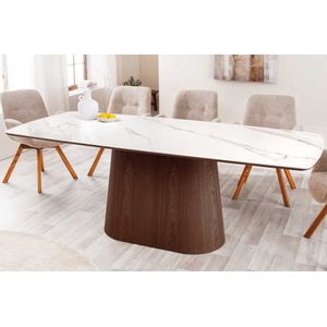 Deens ovale tafel walnoot keramiek 200 cm