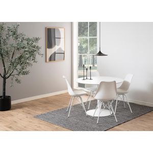 Ronde eettafel wit 110 cm