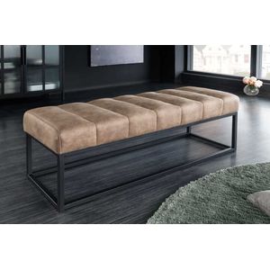 Zitbankje taupe 108 cm