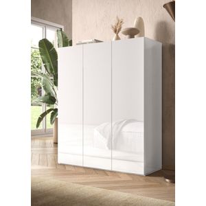 Half hoge schoenenkast wit hoogglans 116 cm