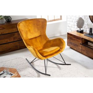 schommel fauteuil geel