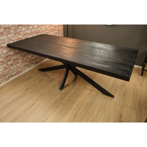 Tafel mango zwart 240 cm