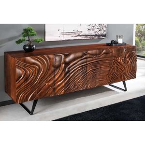 Dressoir acaciahout met 3D houtpatronen 175 cm