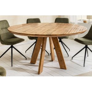 Ronde Eetkamertafel mangohout Wood Art 140 cm