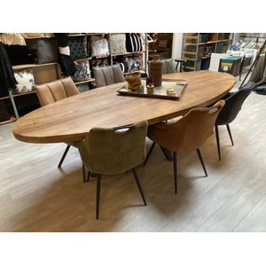 Ovale tafel mangohout 300 cm