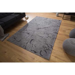 Vloerkleed grijs antraciet 240x160 cm
