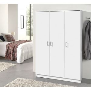 Ray - Opbergkast - Wit - Spaanplaat - 3 Deuren - 4 Legplanken