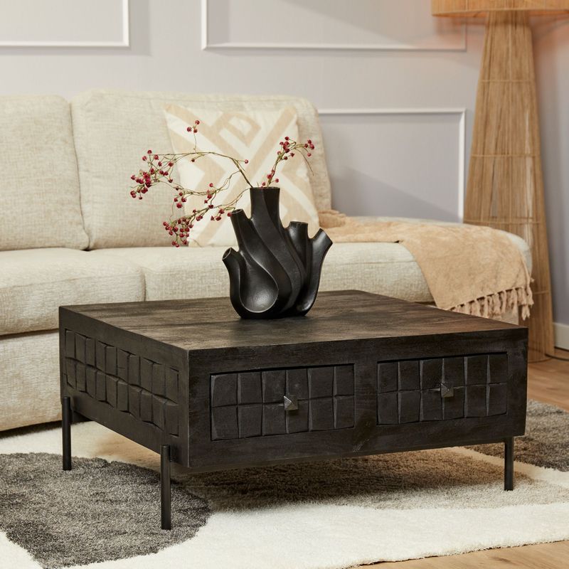StarFurn Salontafel Brandy Zwart Mangohoutx80cm