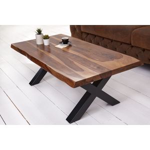 Boomstam - Salontafel - Naturel Bruin - Sheesham Hout - Industrieel Design