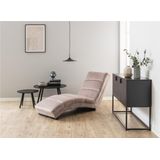 lounche bank fluweel rose