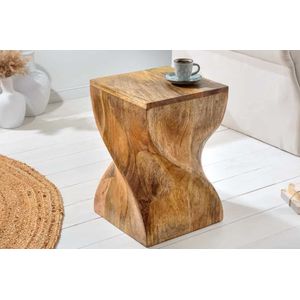 Bijzettafel Twister mangohout