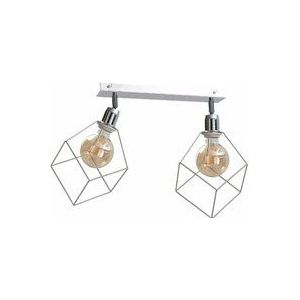 Keter Lighting - 776 Ruben Twin Deckenstrahler Silber, 53cm, 2x E27