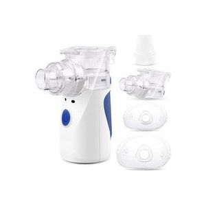 Inhalator-Vernebler, leiser tragbarer Vernebler, Inhalator mit Mundstück und Maske, Vernebler für Kinder und Erwachsene, Netzteil mit USB-Kabel