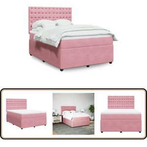 Vidaxl - Boxspringbett mit Matratze Rosa 140x190 cm Samt