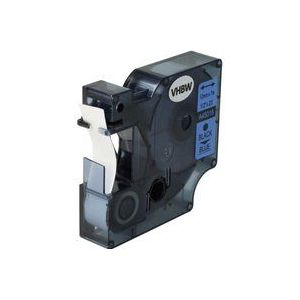 Schriftband-Kassette kompatibel mit Dymo LabelManager 100, 100 Plus, 120P, 160, 200, 210D, 260P, 280 Etiketten-Drucker 12mm Schwarz auf Blau - Vhbw