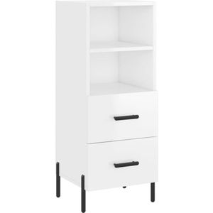 Sideboard Hochglanz-Weiß 34,5x34x90 cm Holzwerkstoff Vidaxl