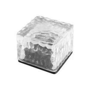 ZVD - Solar-LED-Leuchte aus Pflastersteinen, geätztes Glas – IP65 wasserdichte Leuchte für Garten, Terrasse, Auffahrt, Pool (verschiedene Farben)