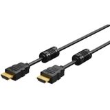 High-Speed-HDMI™-Kabel mit Ethernet, Ferrite, 4K/60Hz. Kabellänge 1 m