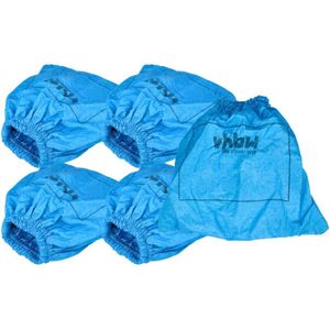 5x Textilfilter kompatibel mit Lidl / Parkside pnts 23 e, pnts 30/4 de Staubsauger, Nass-/Trockensauger - Stoffbeutel, Abwaschbar Blau - Vhbw
