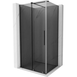 Mexen Velar Duschkabine Schiebetür 110 x 85 cm, Graphit, Gun Gray gebürstet - 871-110-085-41-66