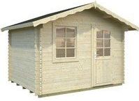 Palmako - Gartenhaus Emma 4,6 m² aus Holz in Graumit 28 mm Wandstärke, mit Montagematerial Imprägniert Grau