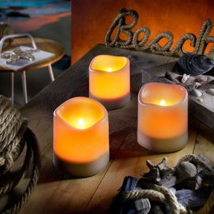 LED-Solarkerzen 3er-Set Romantica Flackerlicht Solarlicht outdoor 102054 - Esotec