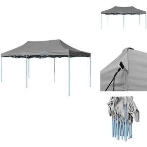 Pop-Up-Partyzelt Faltbar 3x6 m Anthrazit - Outdoor Event Zelt - Pavillon - Gartenpartyzelt - Sonnensegel - Markise
